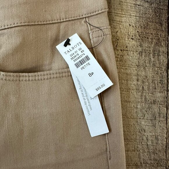 Talbots Womens Beige 8P Petite Jegging Pants Cotton Polyester Blend - Picture 5 of 9